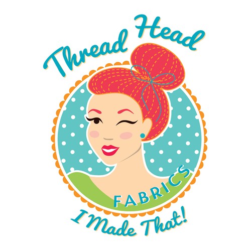 Vibrant logo with the title 'ThreadHeadFabrics '