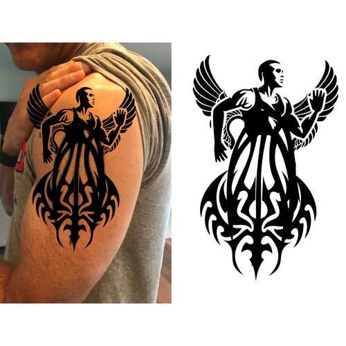 Manly design with the title 'Tattoo transformation'