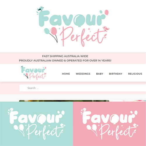 Birthday design with the title 'Favour Perfect'