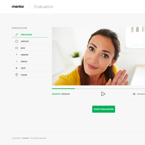 Clip design with the title 'mentor'