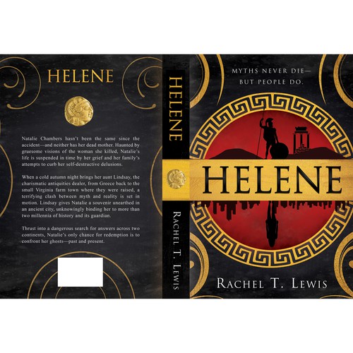 Artsy book cover with the title 'HELENE - Fantasy book'