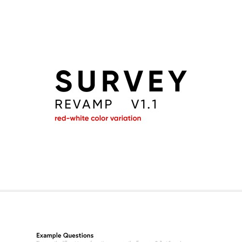 Survey design with the title 'CSS design for online survey'