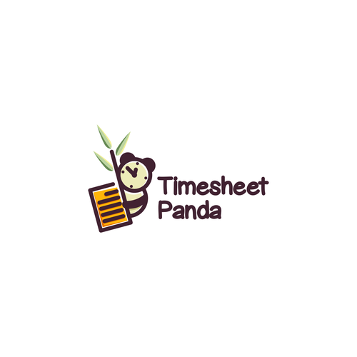 Bamboo design with the title 'Cute logo for Timesheet Panda'