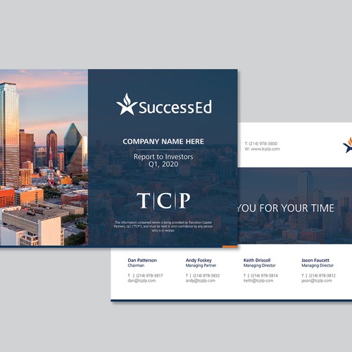 Accounting design with the title 'Investor Presentation'