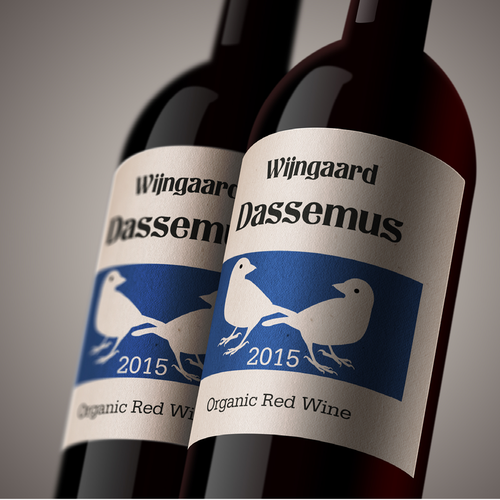 Animal label with the title 'Bold and clean design for a Wine Label'