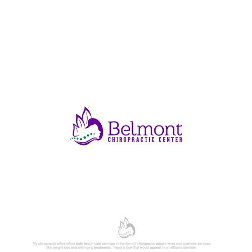 Chiropractic brand with the title 'Belmont Chiropractic Center'