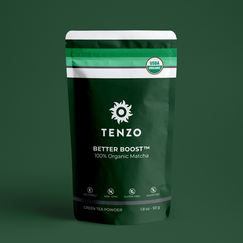 Powder packaging with the title 'Tea'