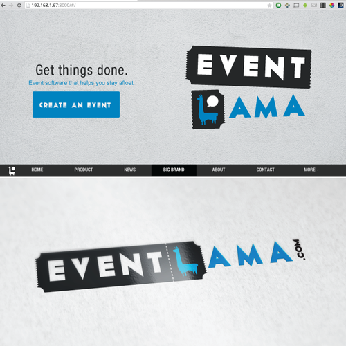 Event planner logo with the title 'EVENT LAMA'