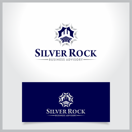Silver logo with the title 'business & consuulting'