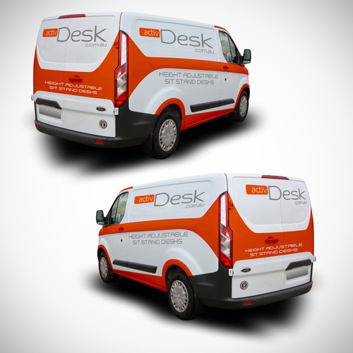 Wrapping design with the title 'ActivDesk Van Vinyl Wrap'