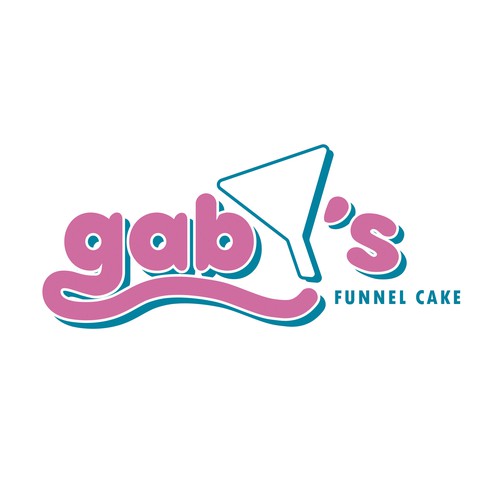 Funnel logo with the title 'Feminine and youthful logo concept for a Funnel Cake restaurant'