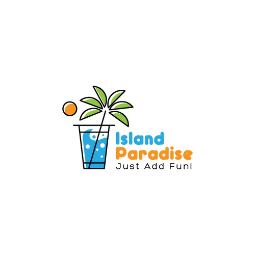 Soda logo with the title 'Island Paradise'