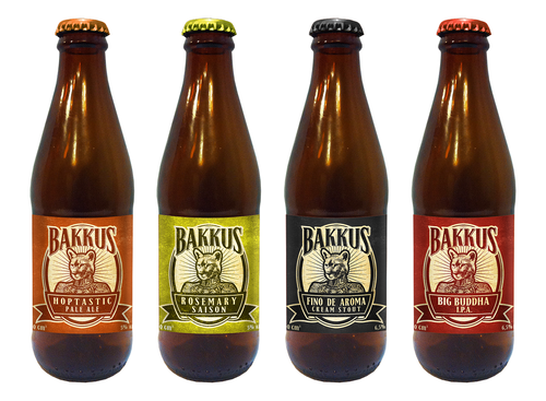 Alcohol label with the title 'product label for BAKKUS'