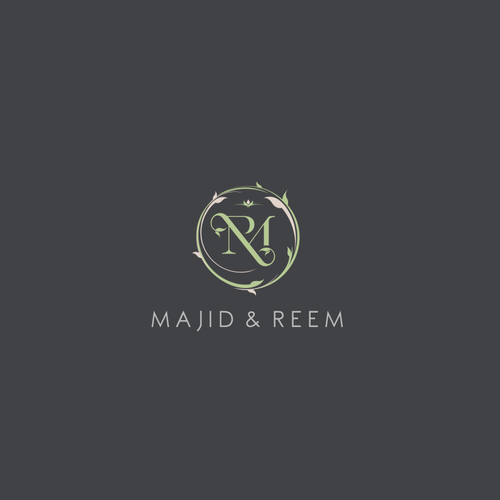 Wedding logo with the title 'MR or RM or "Majid Reem"'