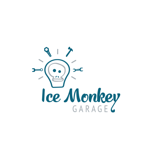 Keyboard design with the title 'Ice Monkey Garage'