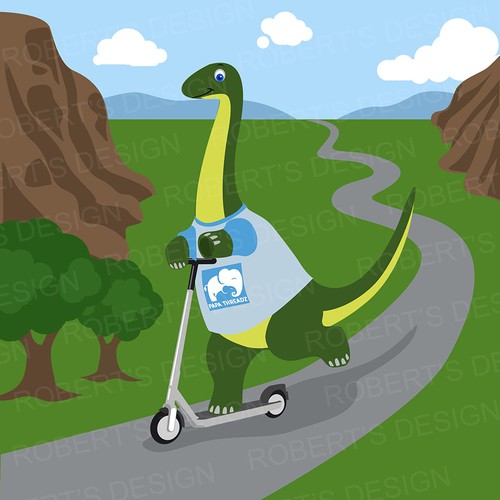 Scooter design with the title 'Character design'