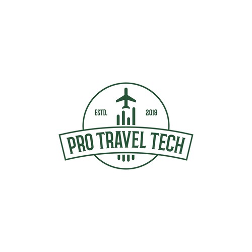 Consultant logo with the title 'Hipster/Retro Logo for Travel Tech Geeks'