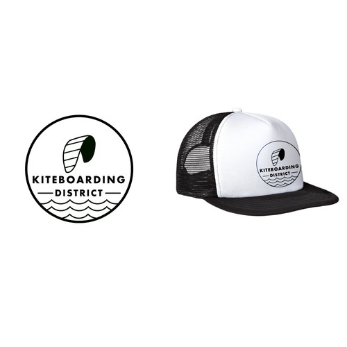 Patch logo with the title 'Kiteboarding District Logo'