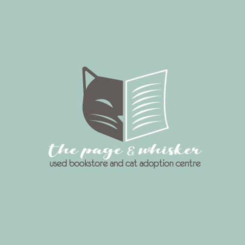 Bookstore logo with the title 'The Page & Whisker'