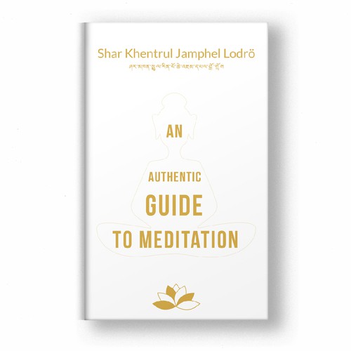 Meditation book cover with the title 'Book cover for Buddhist Book about meditation '