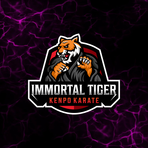Kung fu design with the title 'Immortal Tiger'