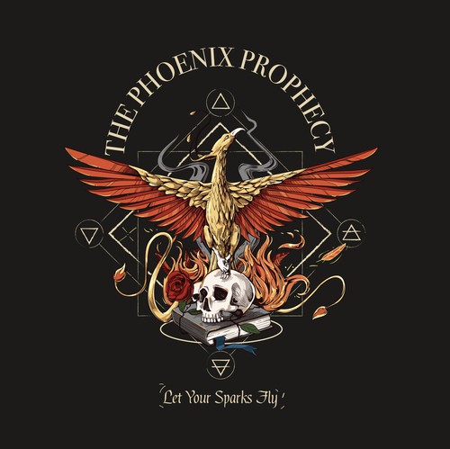 Designer artwork with the title 'The Phoenix Prophecy Illustration'