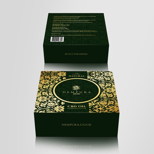 Sophisticated packaging with the title 'HEMPURA'