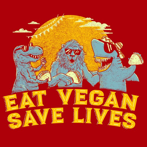 Vegan design with the title 'Vegan T-Shirt'