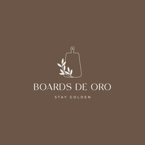 Board design with the title 'Modern, minimalist design for a small charcuterie business'