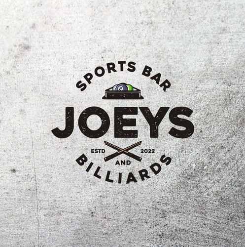 Sports brand with the title 'Design a logo for Joeys Sports Bar & Billiards'