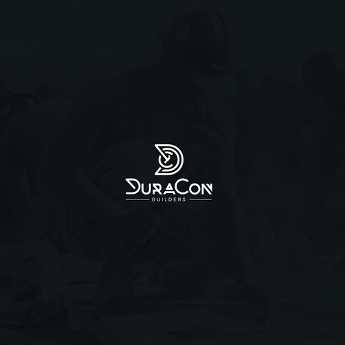 Construction design with the title 'Unique monogram logo for construction company'