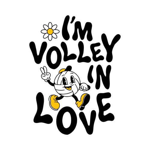 Volleyball design with the title 'Volley Ball Hodie'