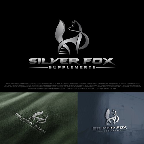 Helix design with the title 'Silver Fox Supplements'