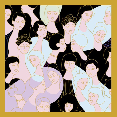 Pastel artwork with the title 'Skincare Brand design'