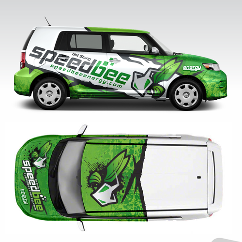 Cool design with the title 'speedbee energy drink'