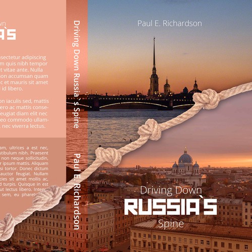 Russian design with the title 'Driving Down Russias Spine'