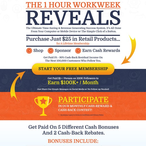 Performance design with the title 'The Ultimate Time-Saving & Revenue Generating Success System'