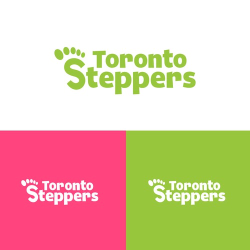 Dance school logo with the title 'Toronto Steppers'