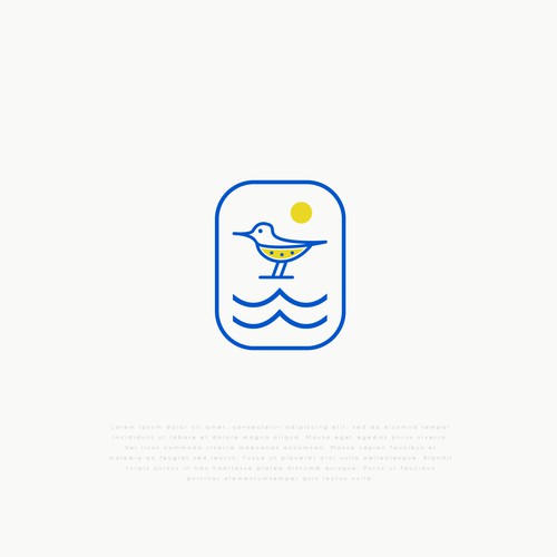 Beach logo with the title 'Logo design for clothing brand'