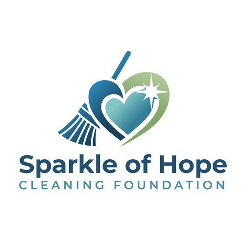 Cleaning company logo with the title 'Sparkle of Hope - Cleaning Foundation'