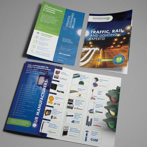 Manufacturing design with the title 'Transportation Solutions and Lighting brochure-Final_Folder'