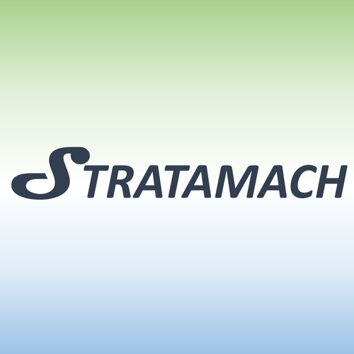 Aerospace logo with the title 'Initial Letter Design logo for Stratamach'