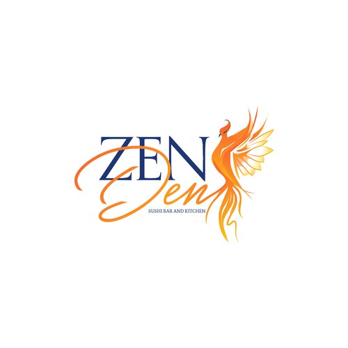 Sushi bar logo with the title 'Elegant sushi bar logo'