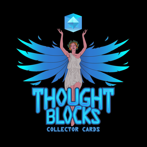 Liberty logo with the title 'Thought Blocks Collector Cards Logo'