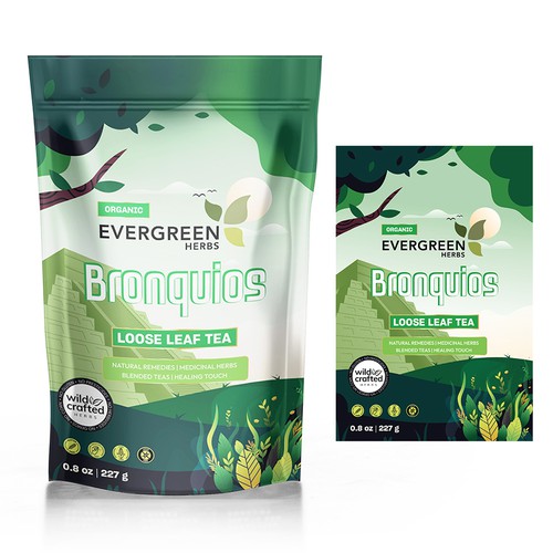 Herbal packaging with the title 'Evergreen Herbs – Packaging Design Presentation'