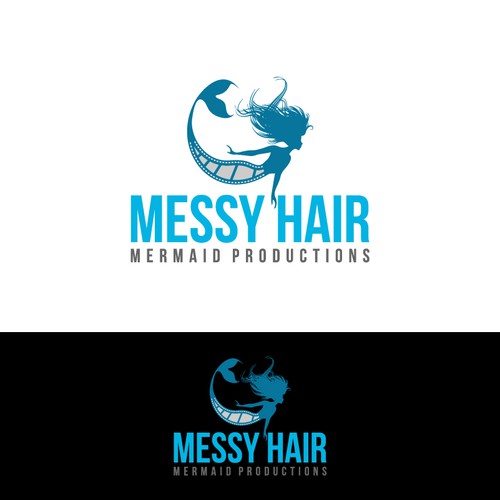 Mermaid logo with the title 'Messy Hair MErmaid'