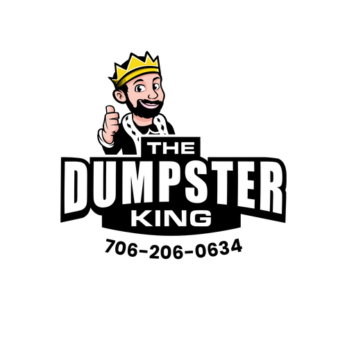 Cleaning and maintenance logo with the title 'The Dumpster King'