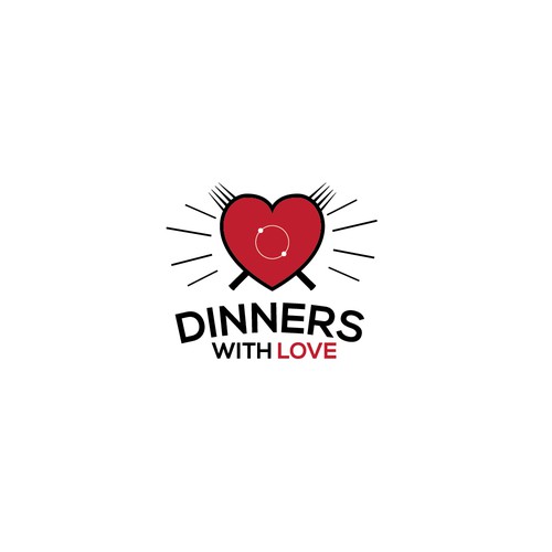 Dinner logo with the title 'Dinners with love'