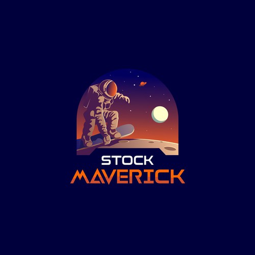 Amazing logo with the title 'Stock maverick'