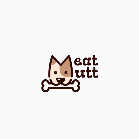 Puppy logo with the title 'Meat Mutt'